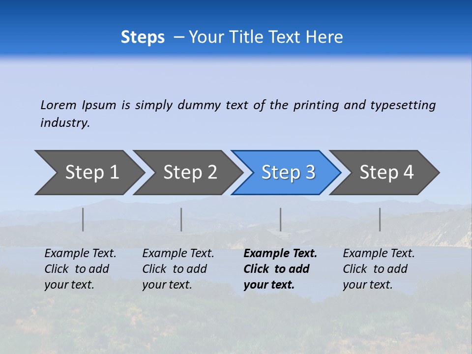 A Blue Lake With Mountains In The Background PowerPoint Template