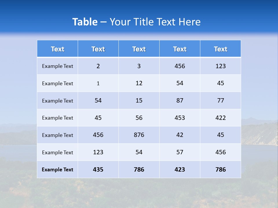 A Blue Lake With Mountains In The Background PowerPoint Template