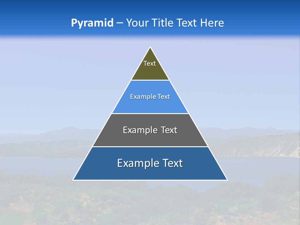 A Blue Lake With Mountains In The Background PowerPoint Template