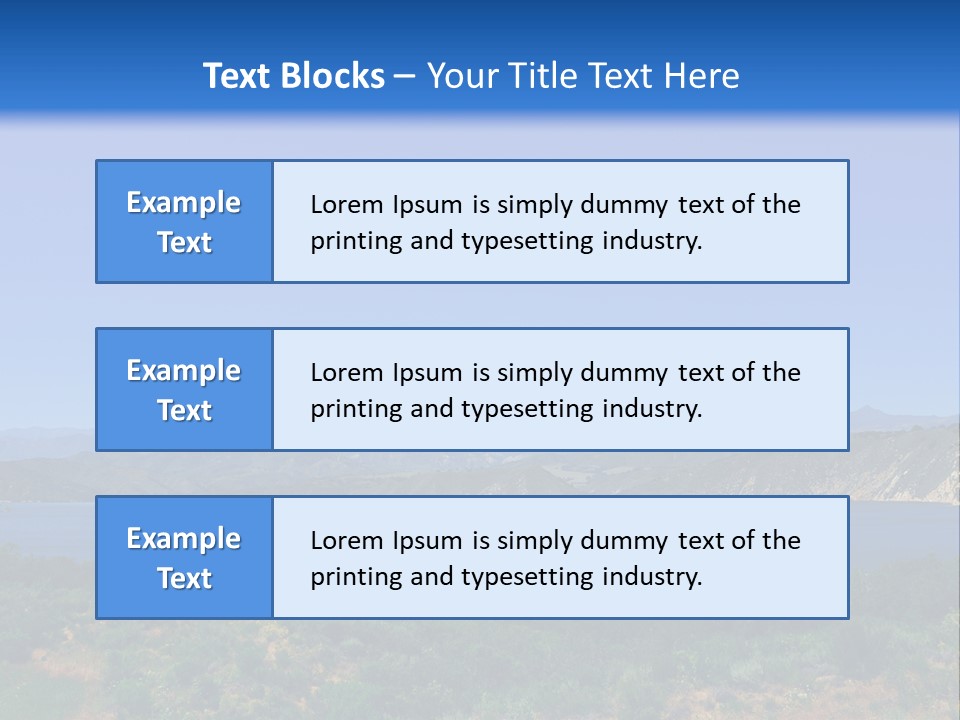 A Blue Lake With Mountains In The Background PowerPoint Template