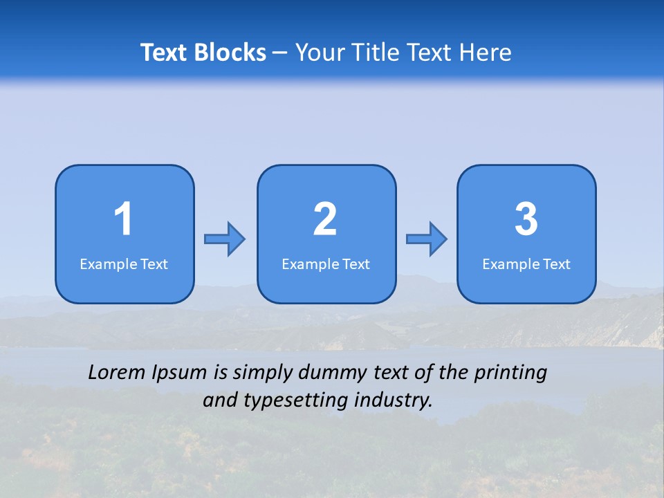 A Blue Lake With Mountains In The Background PowerPoint Template