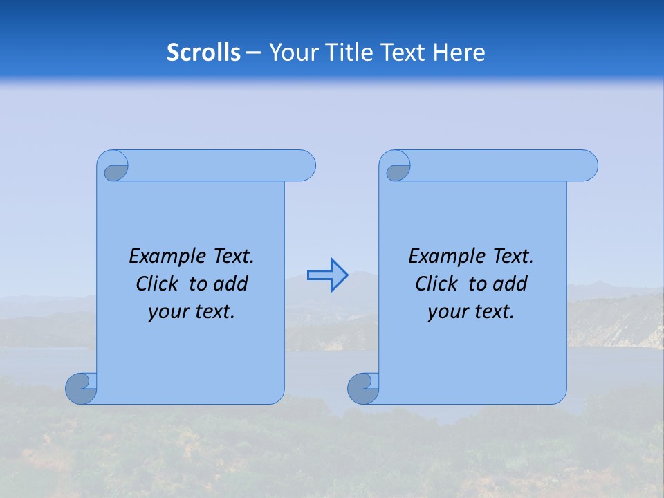 A Blue Lake With Mountains In The Background PowerPoint Template