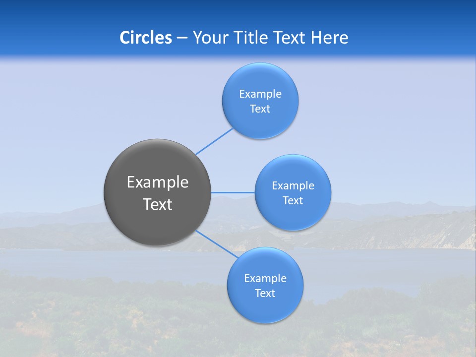 A Blue Lake With Mountains In The Background PowerPoint Template