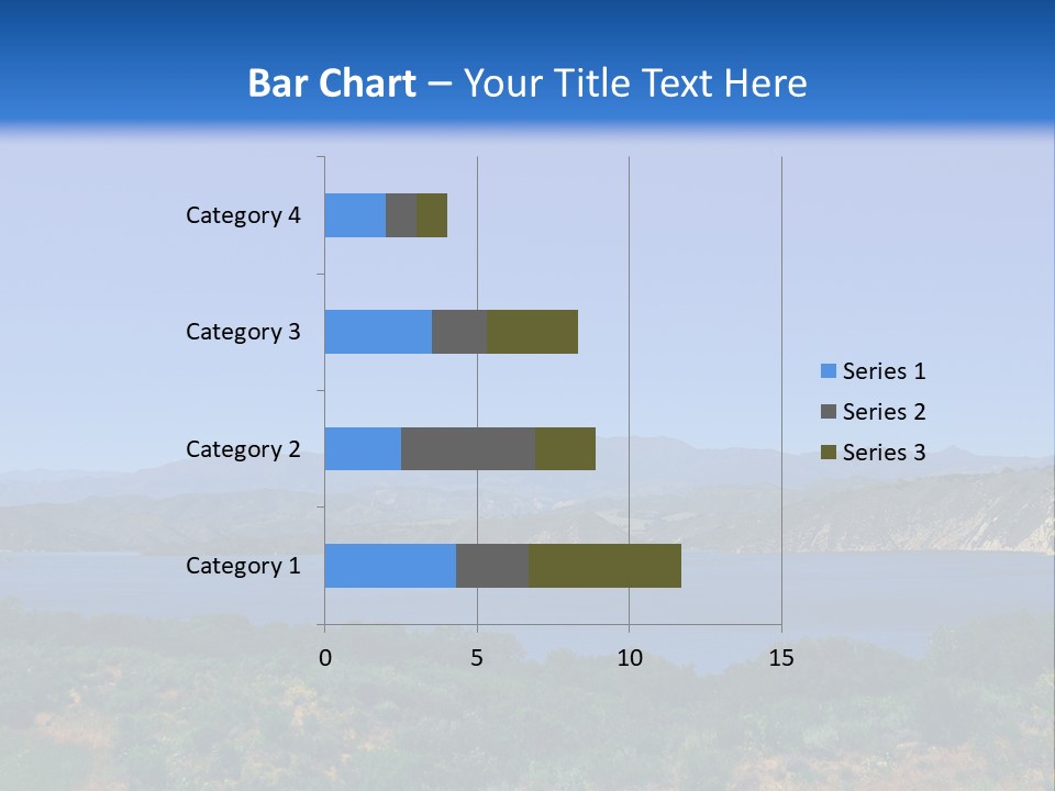 A Blue Lake With Mountains In The Background PowerPoint Template