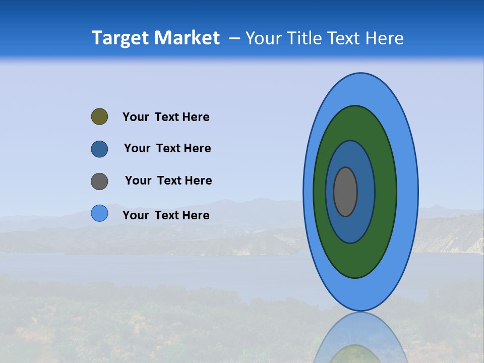 A Blue Lake With Mountains In The Background PowerPoint Template