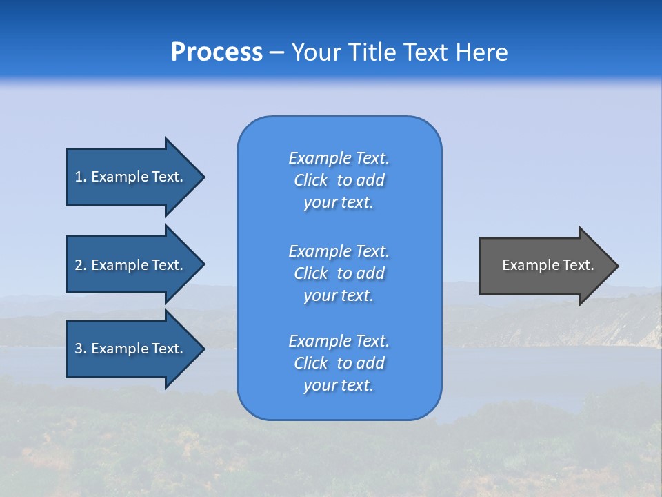 A Blue Lake With Mountains In The Background PowerPoint Template