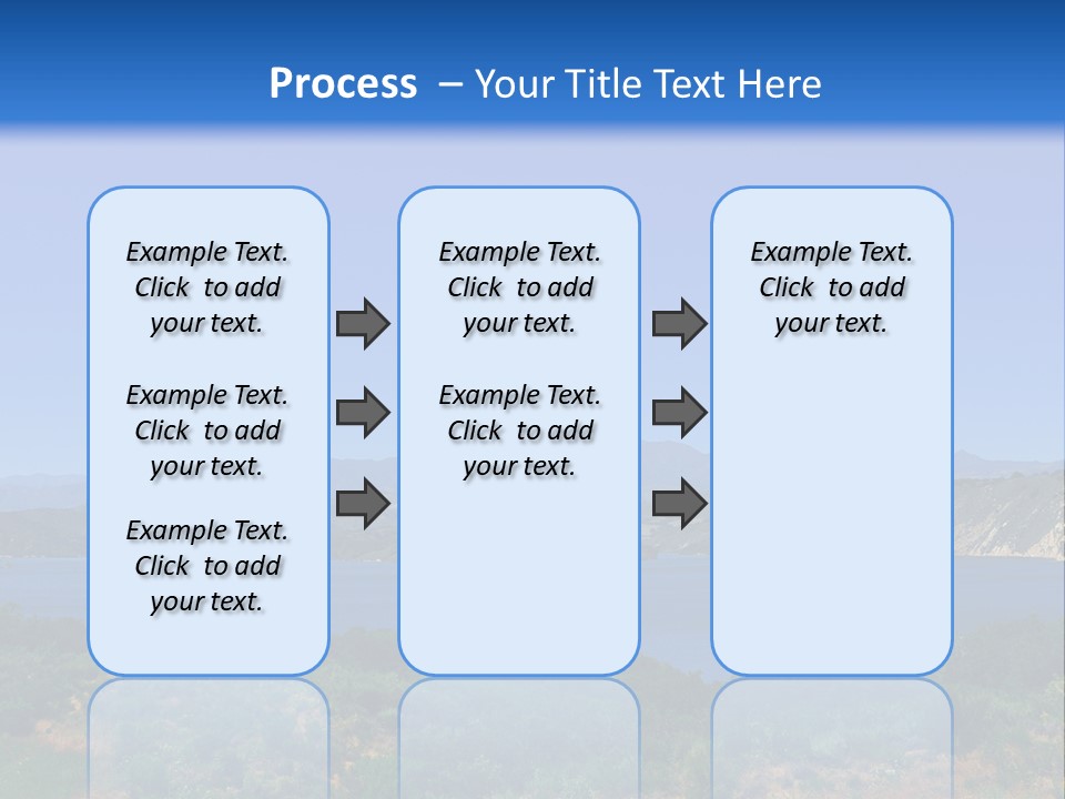A Blue Lake With Mountains In The Background PowerPoint Template