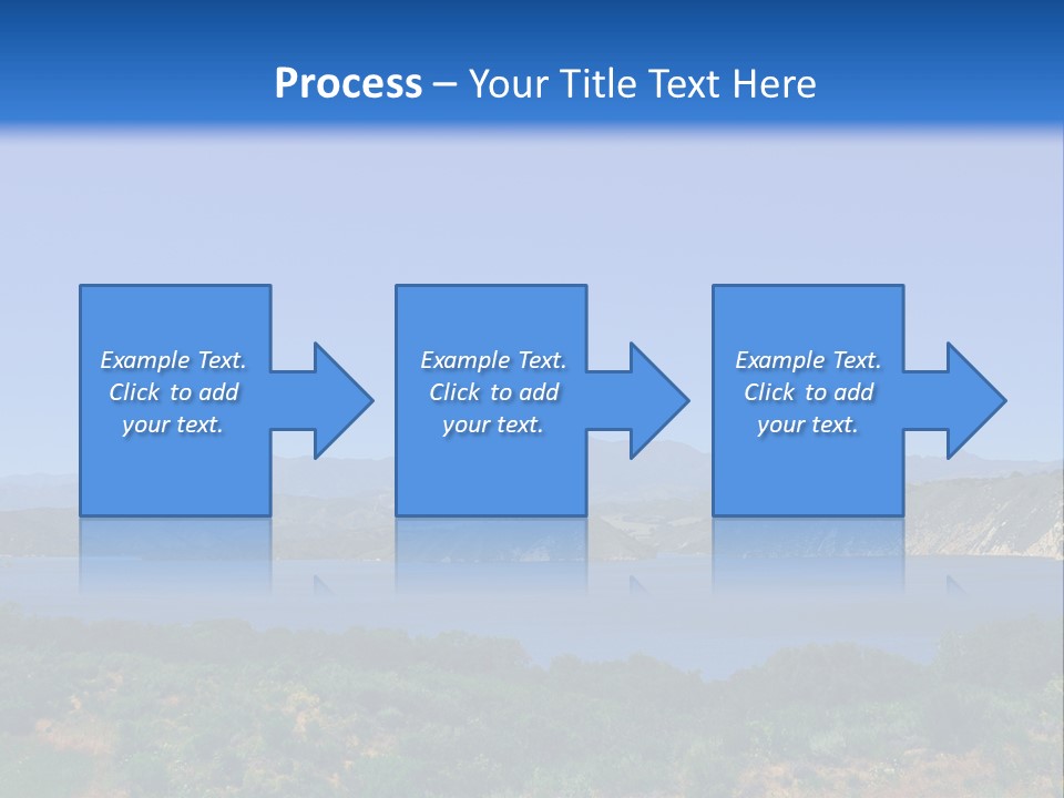 A Blue Lake With Mountains In The Background PowerPoint Template