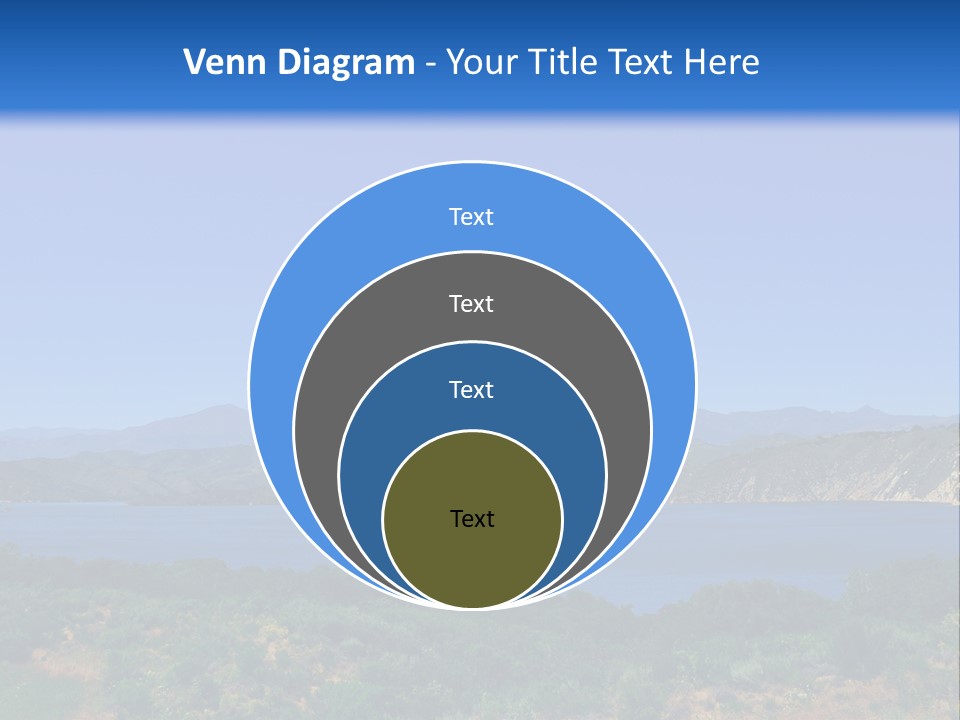 A Blue Lake With Mountains In The Background PowerPoint Template