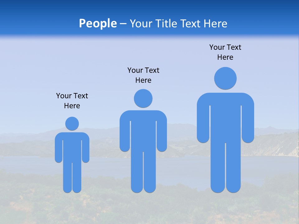 A Blue Lake With Mountains In The Background PowerPoint Template