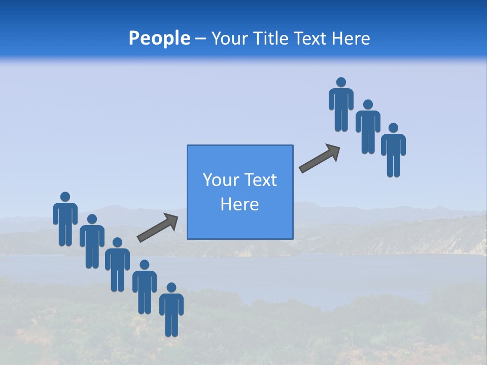 A Blue Lake With Mountains In The Background PowerPoint Template