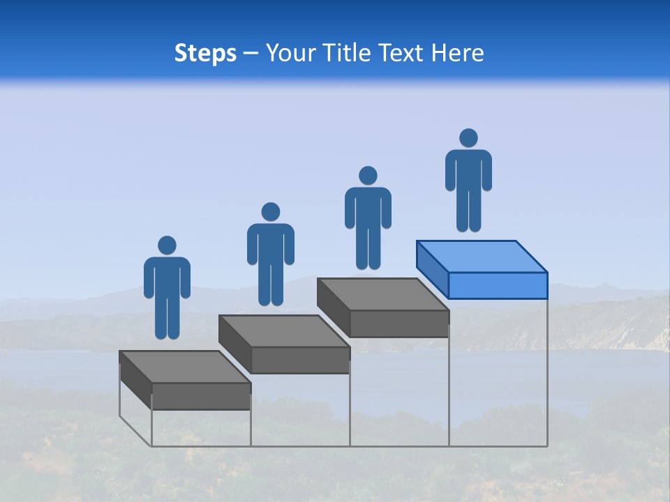 A Blue Lake With Mountains In The Background PowerPoint Template