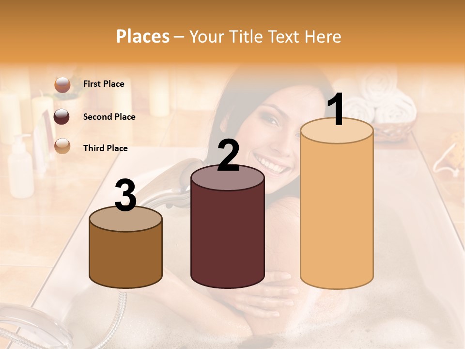 Flower Pampering Girl PowerPoint Template