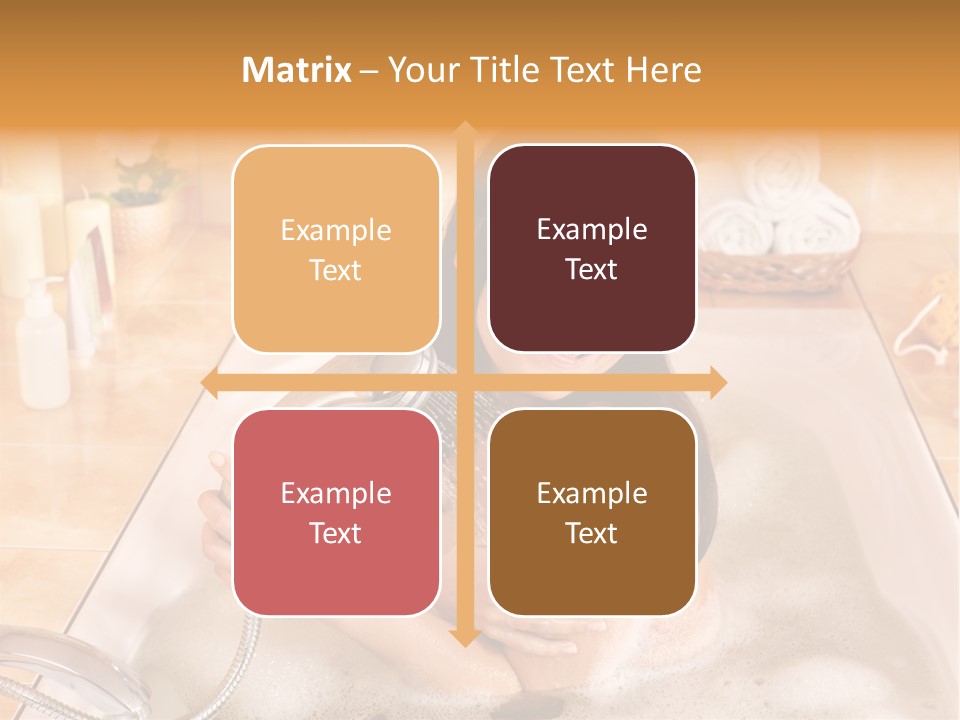 Flower Pampering Girl PowerPoint Template