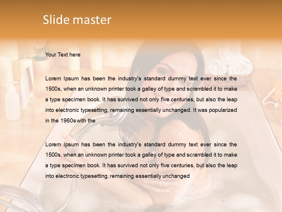 Flower Pampering Girl PowerPoint Template