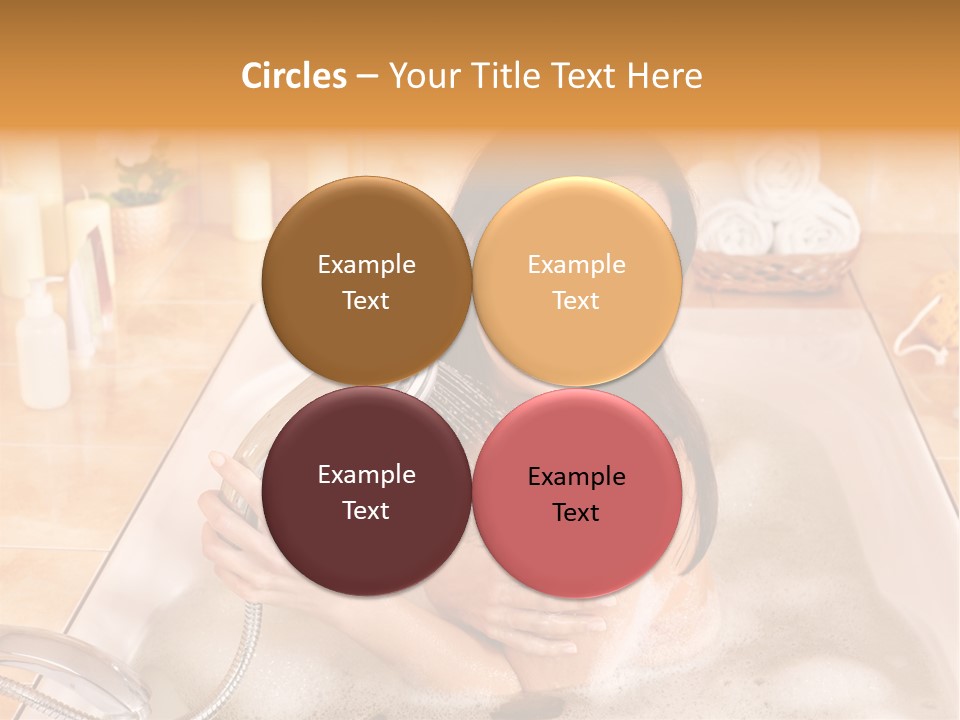 Flower Pampering Girl PowerPoint Template