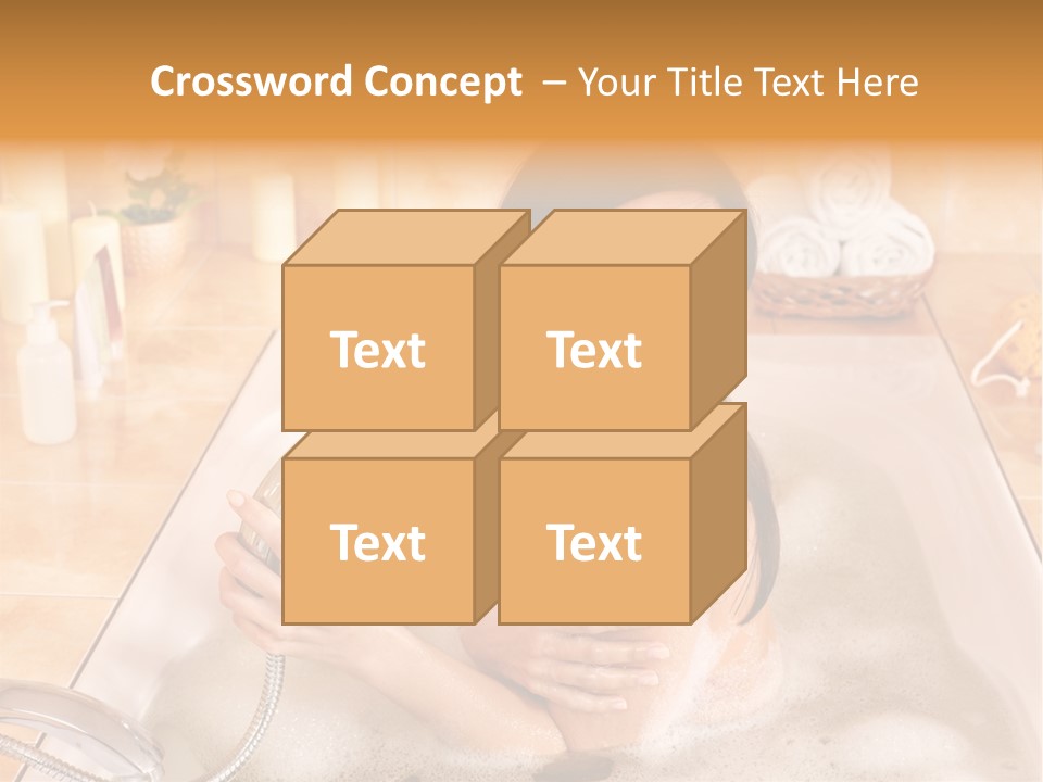 Flower Pampering Girl PowerPoint Template