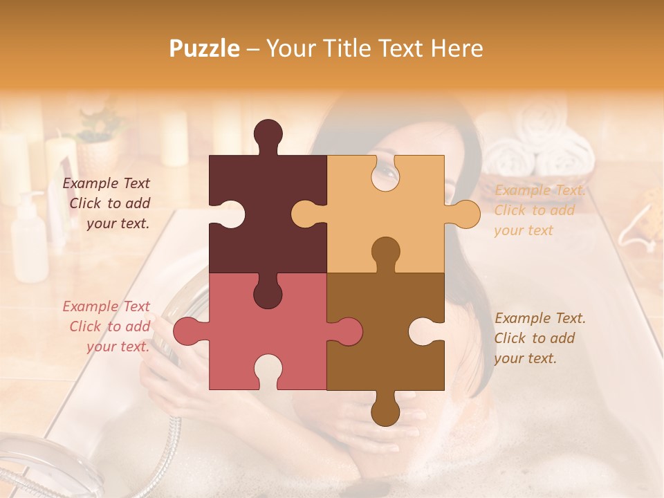 Flower Pampering Girl PowerPoint Template