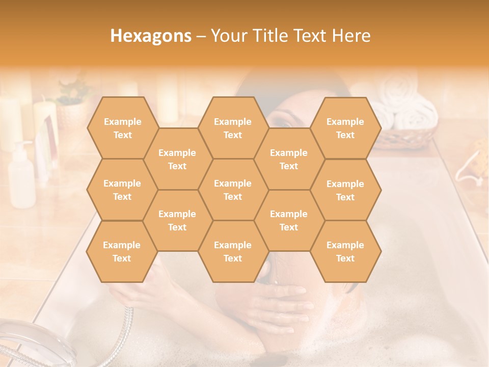 Flower Pampering Girl PowerPoint Template