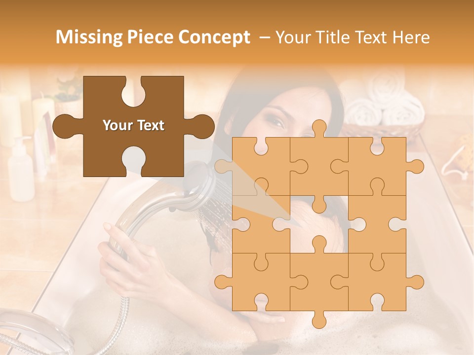 Flower Pampering Girl PowerPoint Template