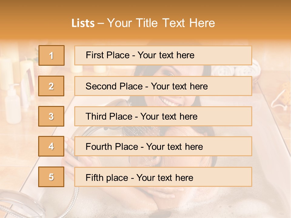 Flower Pampering Girl PowerPoint Template