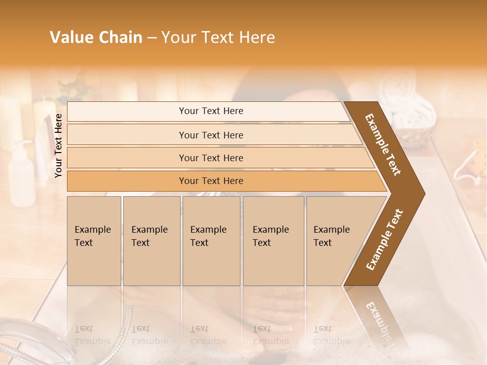 Flower Pampering Girl PowerPoint Template