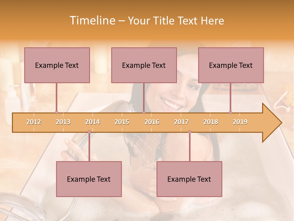 Flower Pampering Girl PowerPoint Template