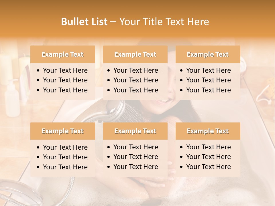 Flower Pampering Girl PowerPoint Template