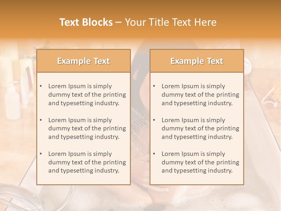 Flower Pampering Girl PowerPoint Template