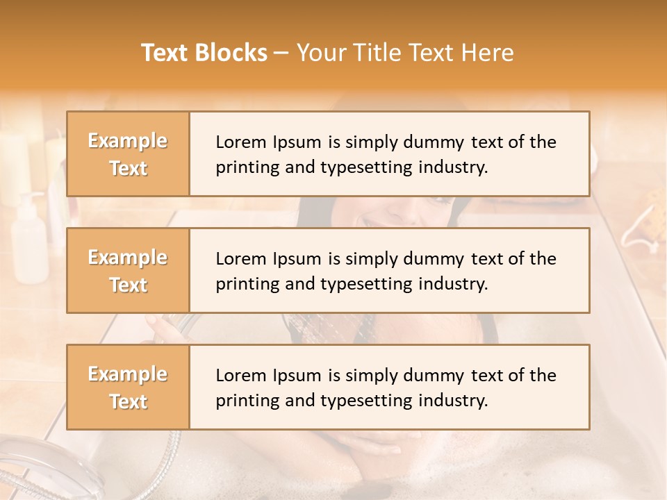 Flower Pampering Girl PowerPoint Template