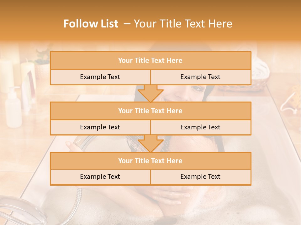 Flower Pampering Girl PowerPoint Template