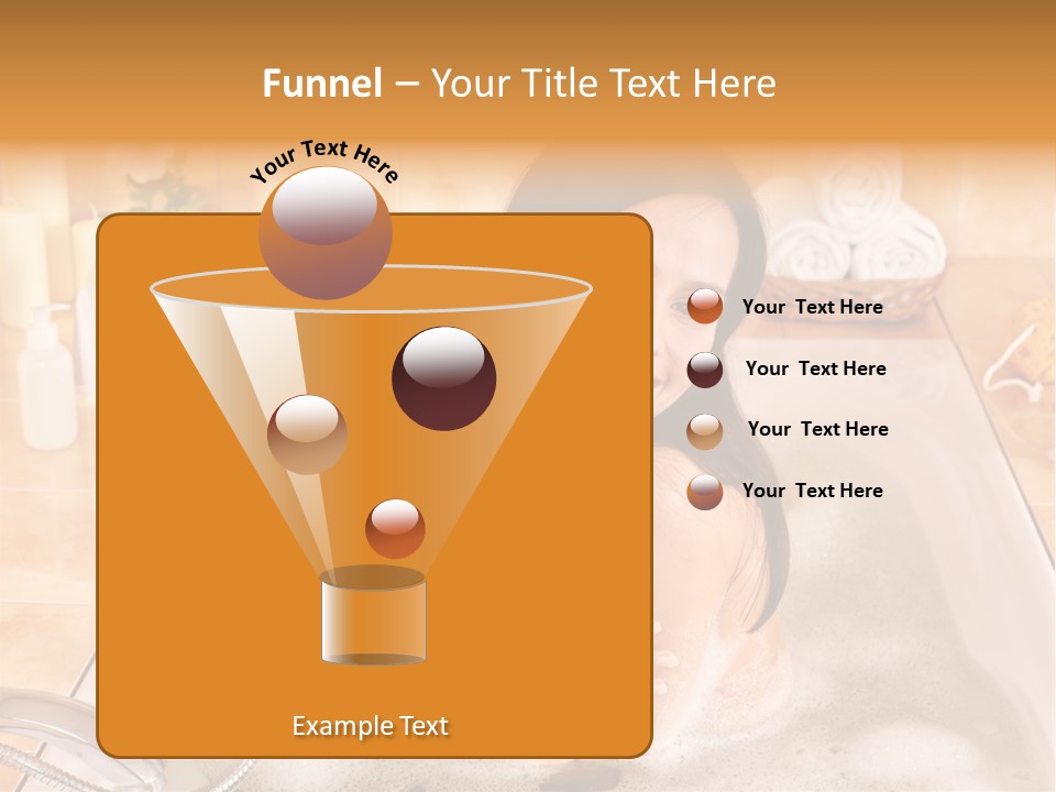 Flower Pampering Girl PowerPoint Template