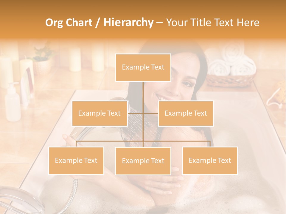 Flower Pampering Girl PowerPoint Template