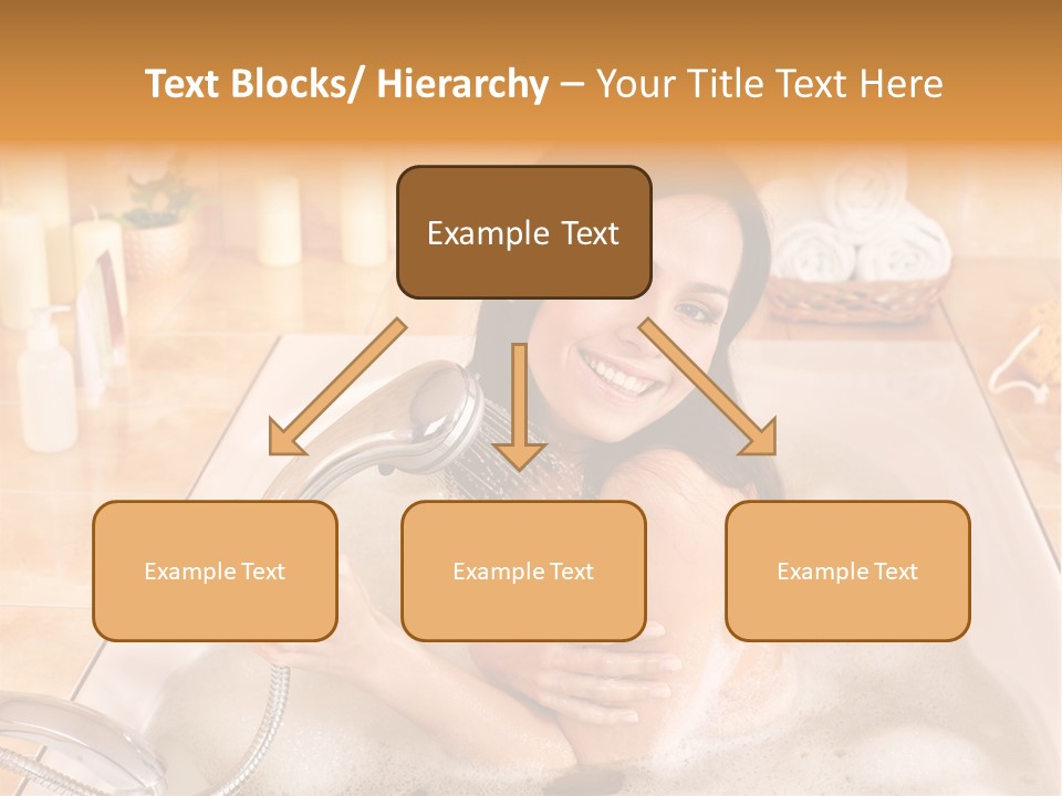 Flower Pampering Girl PowerPoint Template