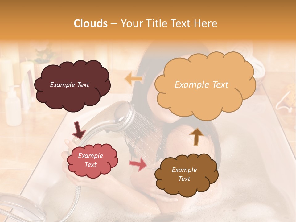 Flower Pampering Girl PowerPoint Template