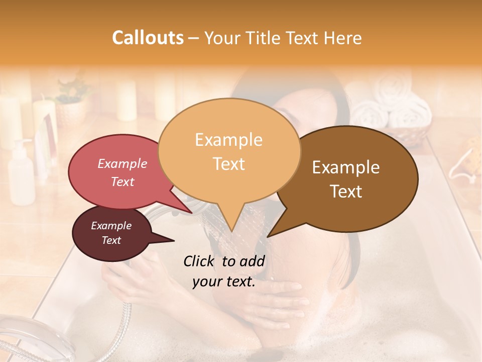 Flower Pampering Girl PowerPoint Template