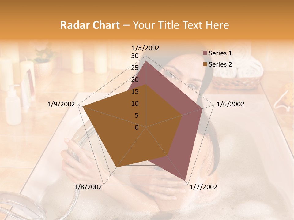 Flower Pampering Girl PowerPoint Template