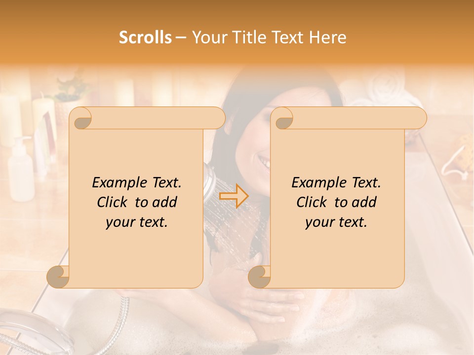 Flower Pampering Girl PowerPoint Template