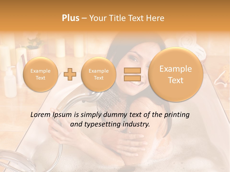 Flower Pampering Girl PowerPoint Template