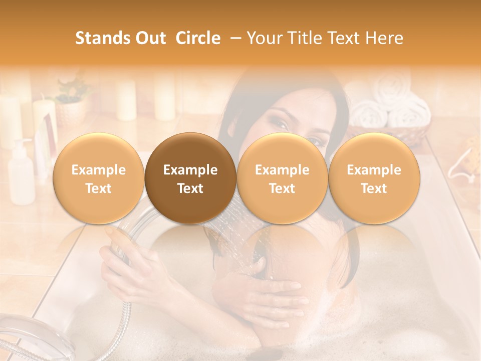 Flower Pampering Girl PowerPoint Template