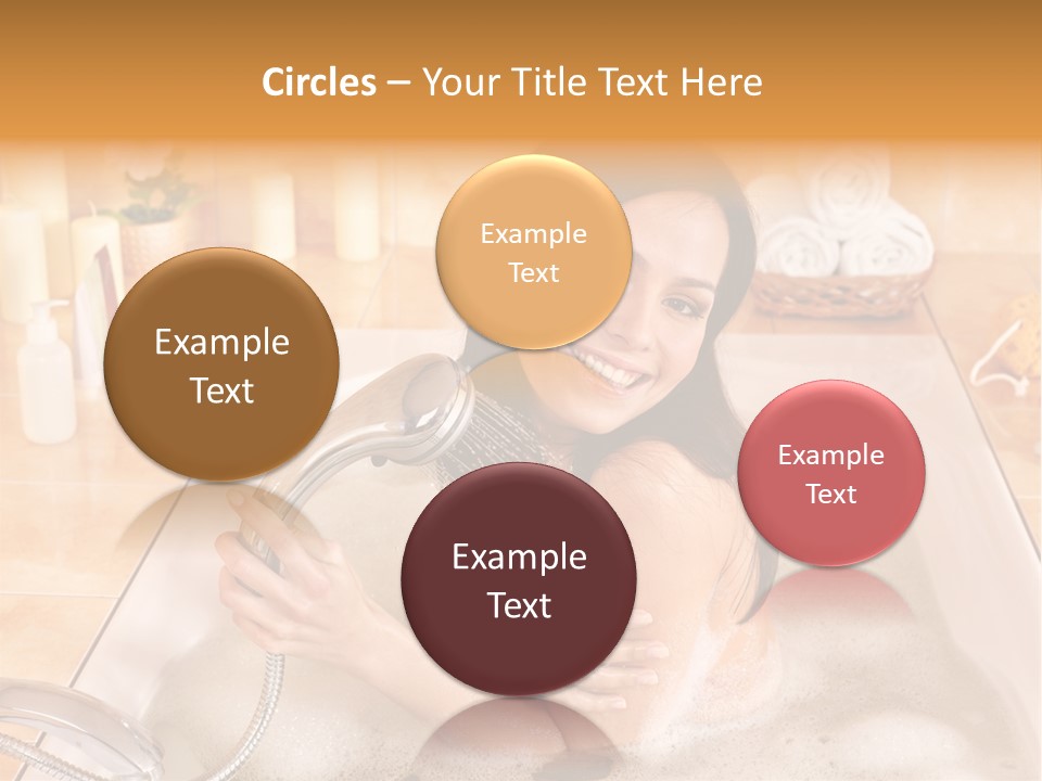 Flower Pampering Girl PowerPoint Template