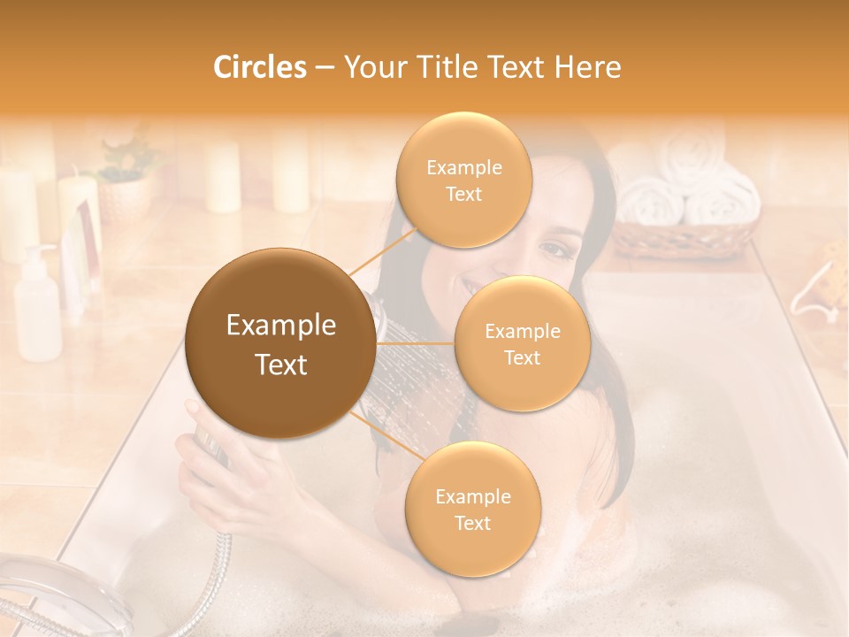 Flower Pampering Girl PowerPoint Template