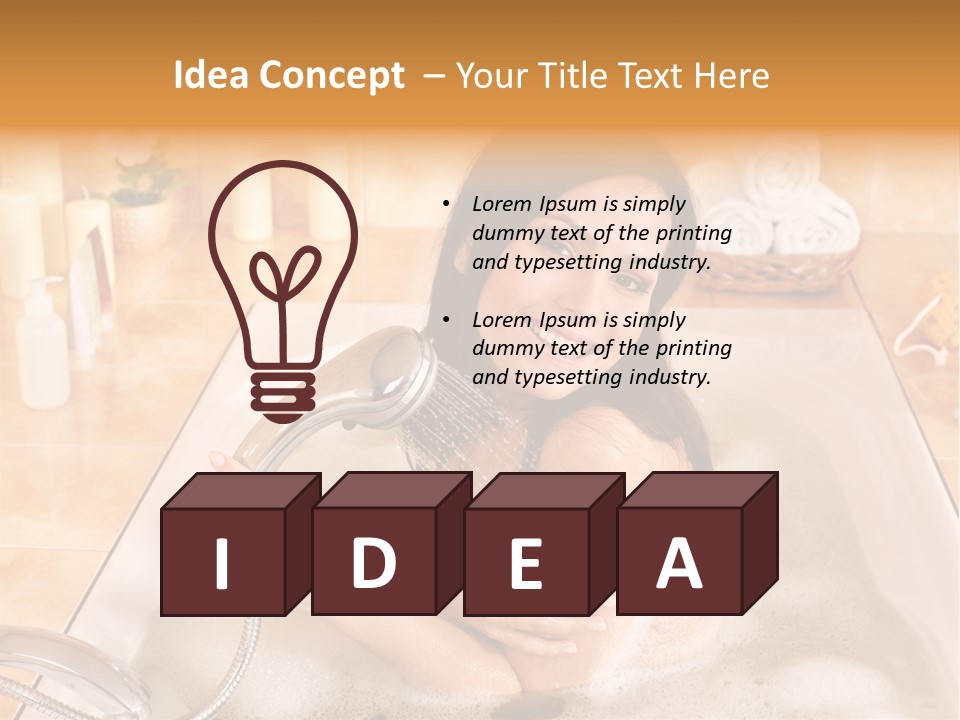 Flower Pampering Girl PowerPoint Template