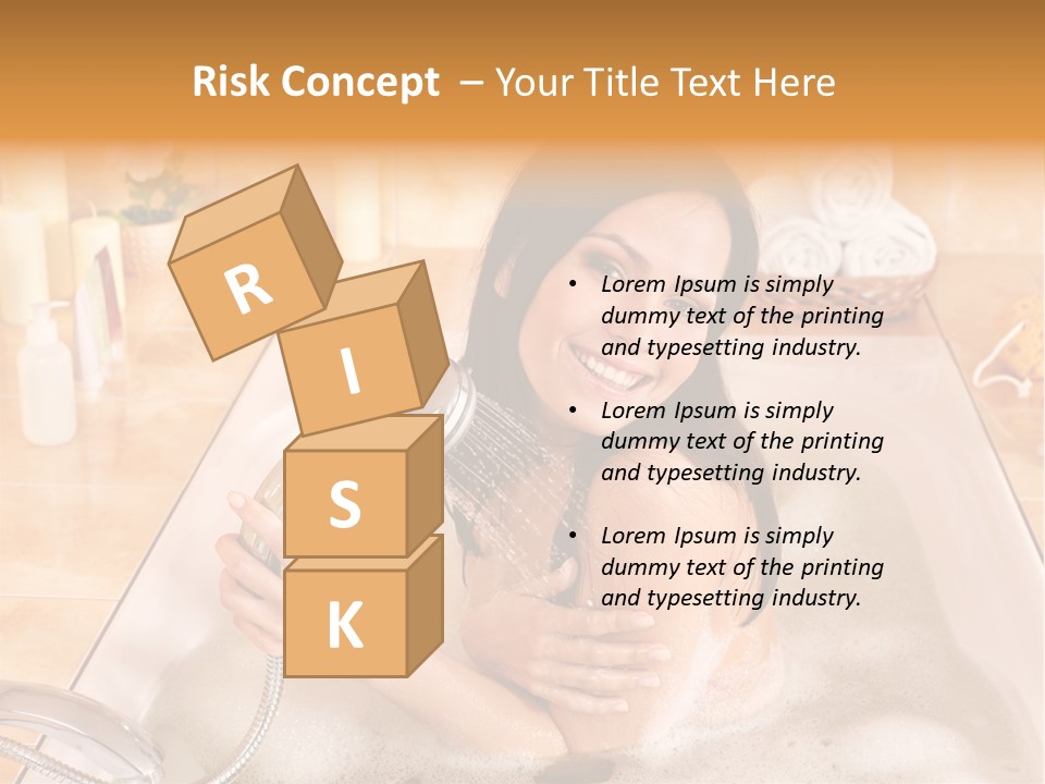 Flower Pampering Girl PowerPoint Template