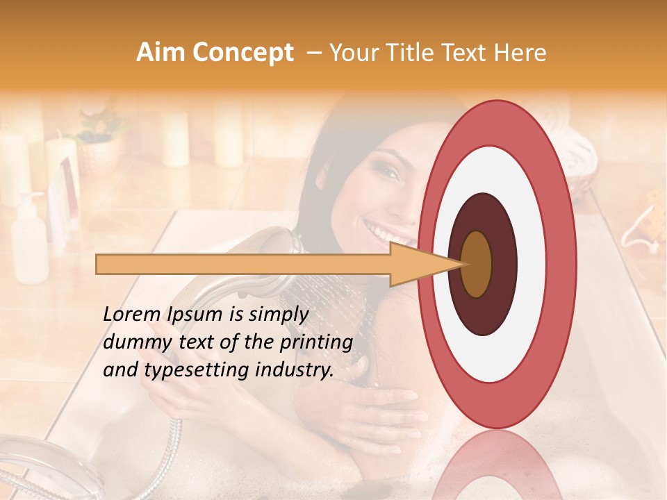 Flower Pampering Girl PowerPoint Template