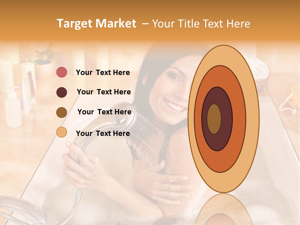 Flower Pampering Girl PowerPoint Template