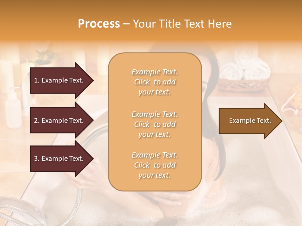 Flower Pampering Girl PowerPoint Template