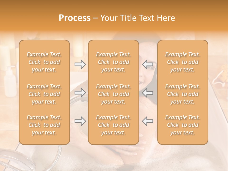 Flower Pampering Girl PowerPoint Template