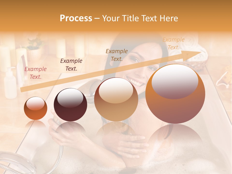 Flower Pampering Girl PowerPoint Template