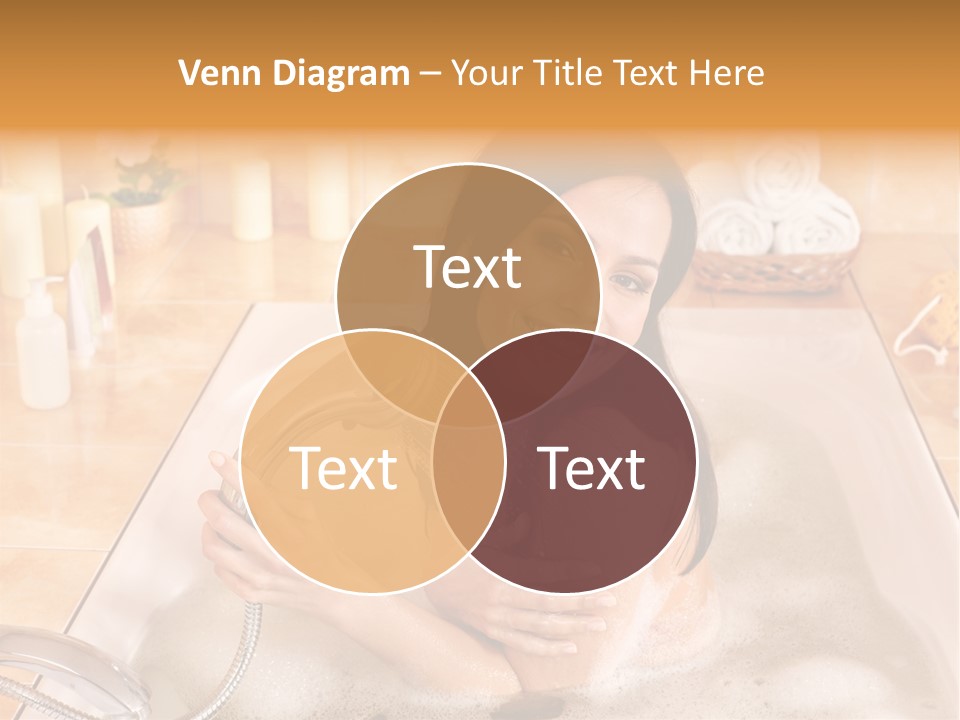 Flower Pampering Girl PowerPoint Template